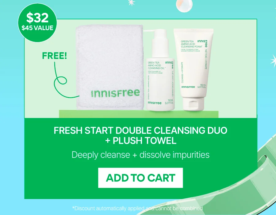 FRESH START DOUBLE CLEANSING DUO WITH FREE PLUSH TOWEL