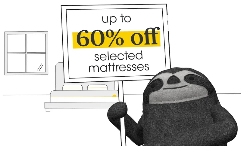 up to 60% off mattresses