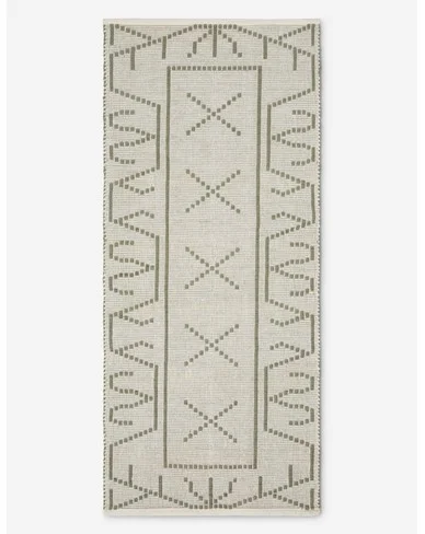 Evet Organic Cotton Bath Mat - Sage / 2' x 5'