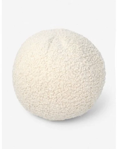 Bouclé Ball Pillow by Sarah Sherman Samuel-Ivory