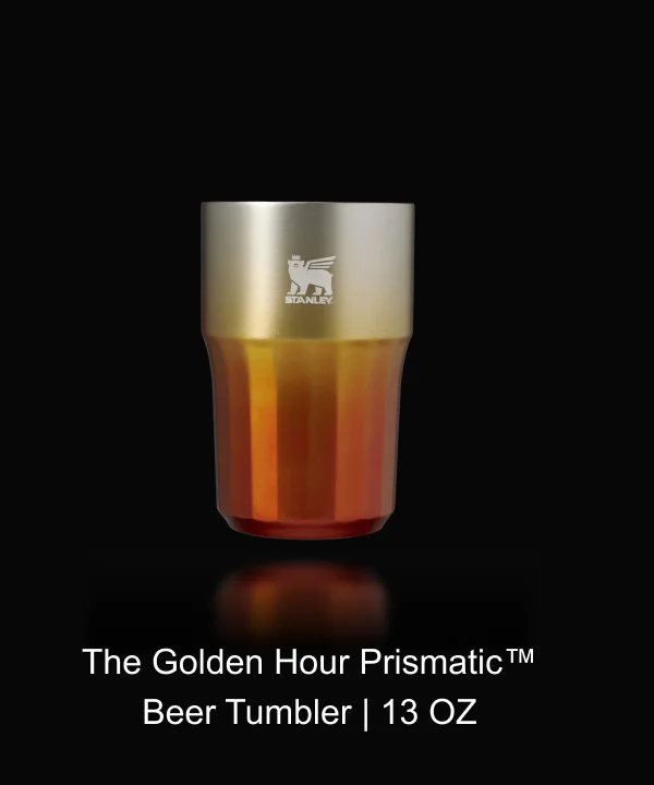 Golden Hour Prismatic Beer Tumbler | 13 OZ