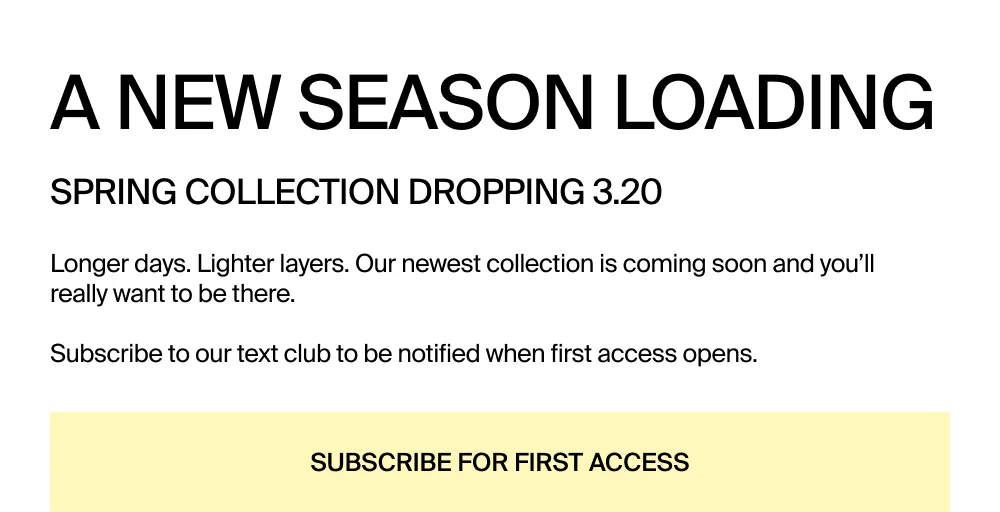 Subscribe for First Access