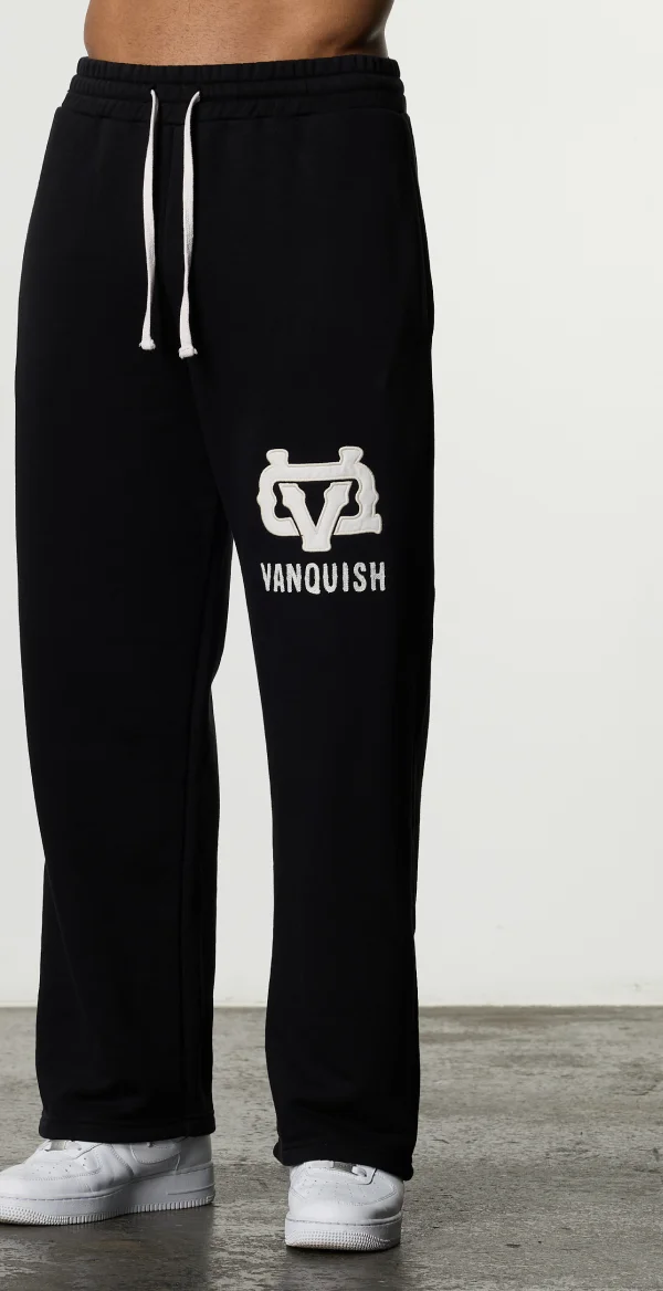 MONOGRAM BLACK STRAIGHT LEG SWEATPANTS