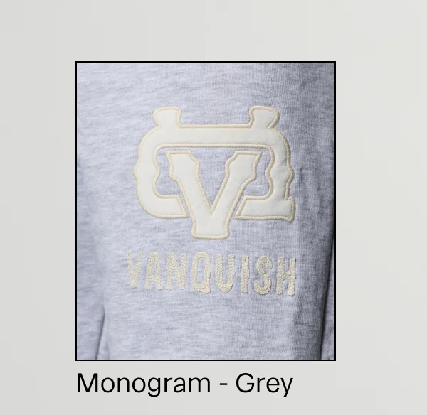 MONOGRAM GREY STRAIGHT LEG SWEATPANTS