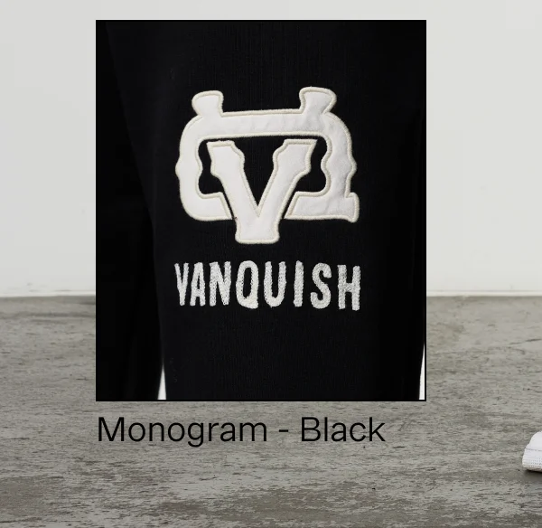 MONOGRAM BLACK STRAIGHT LEG SWEATPANTS