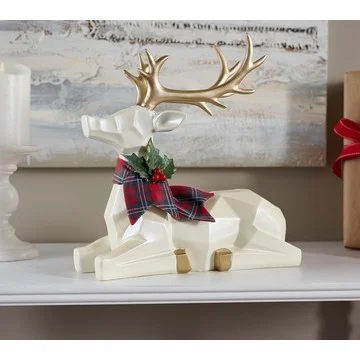 Scott Living 13" Resin Metallic Tabletop Reindeer