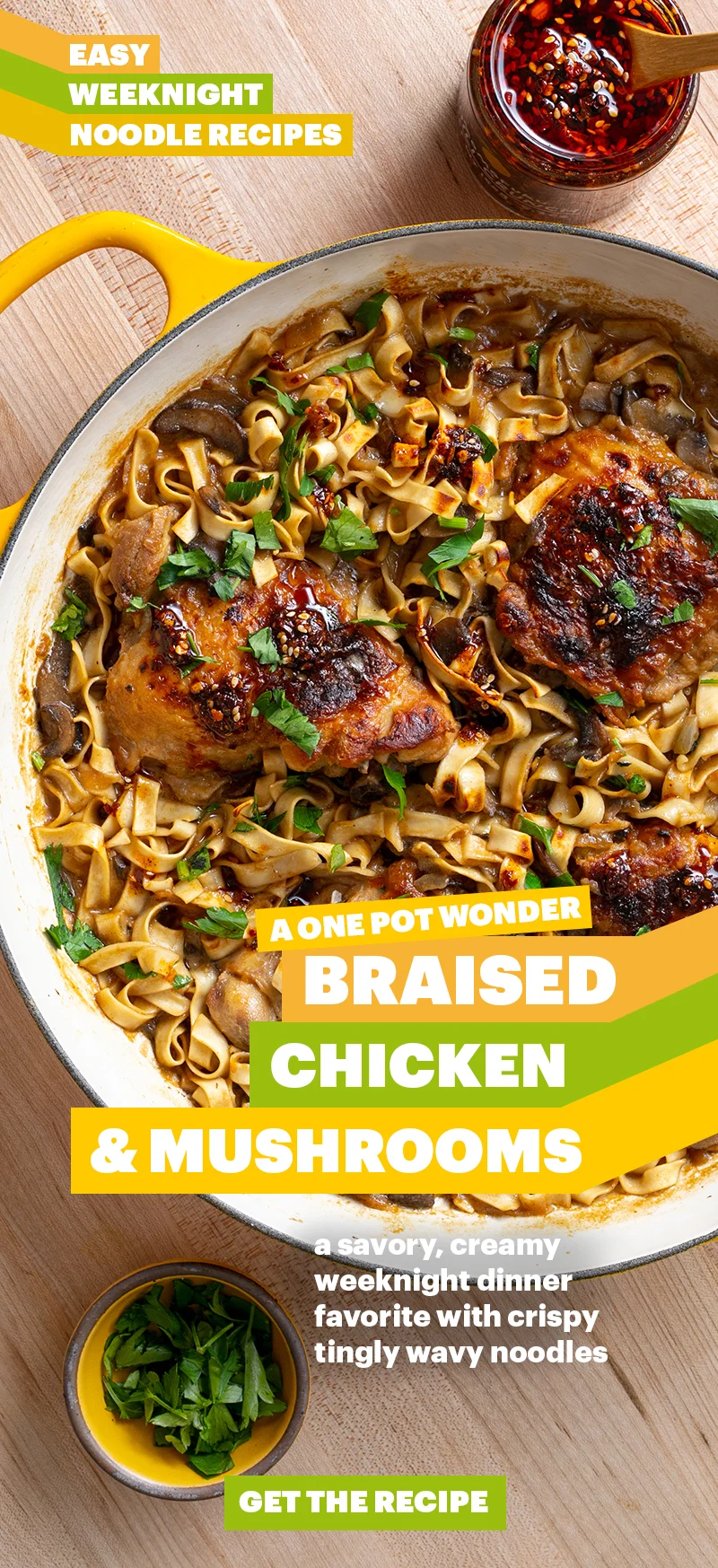 braised chicken and mushrooms