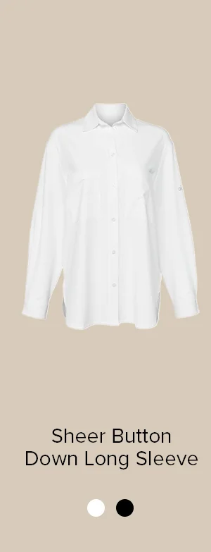 SHEER BUTTON DOWN LONG SLEEVE