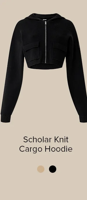 SCHOLAR KNIT CARGO HOODIE