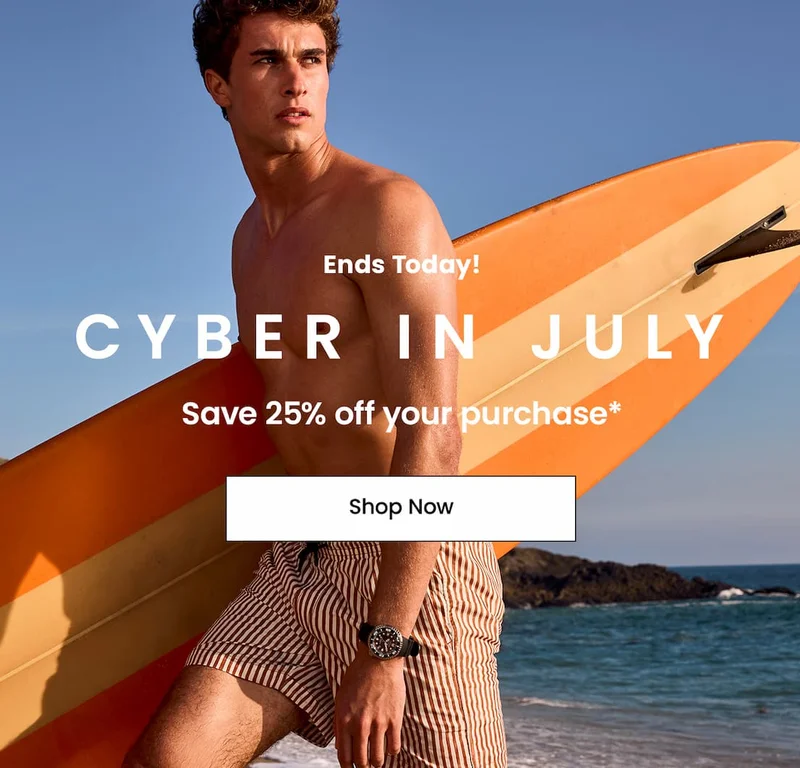 Ends Today! CYBER IN JULY Save 25% off your purchase*