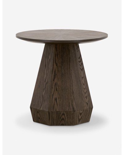 Moroz Round Side Table - Brown