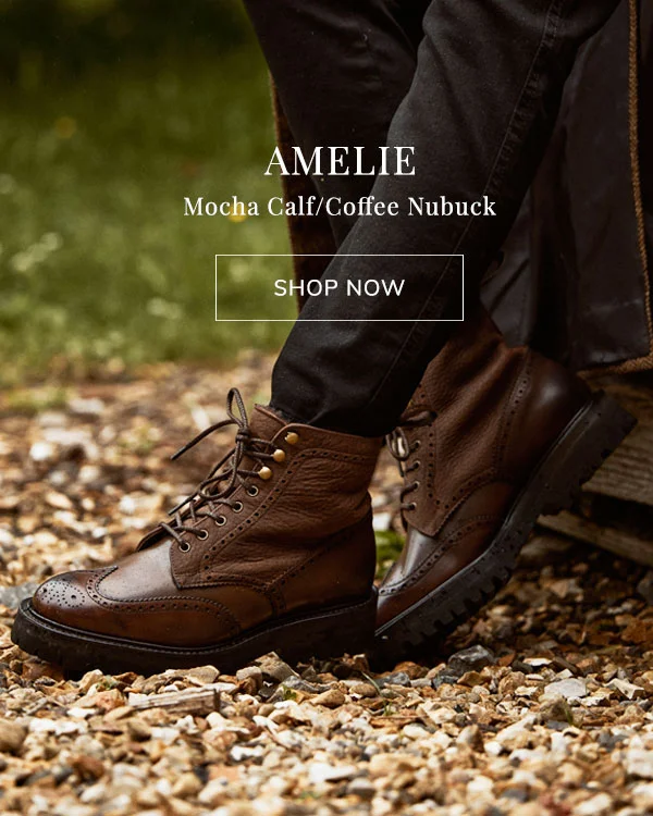 Amelie Shearling Lined Derby Brogue Boots | Shop Now