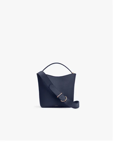 Mini Linea Bucket Bag Navy