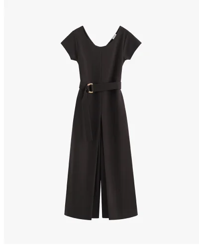 Ponte Pleated Jumpsuit