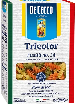 Image of De Cecco Tricolor Fusilli Pasta