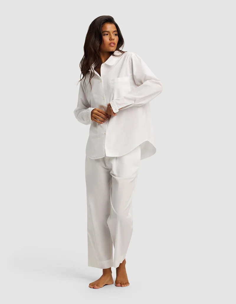 Image of Women's Sutton Long Sleeve Cropped Pajama Set