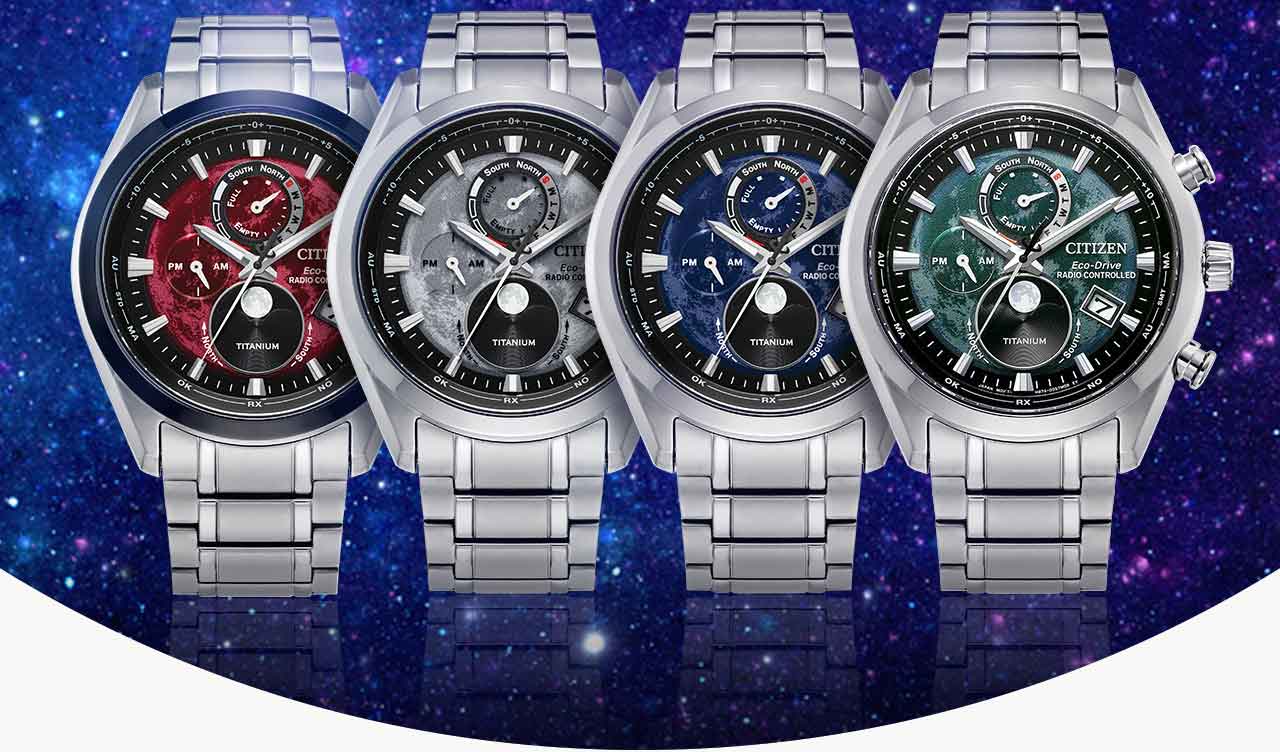 A Best Seller in 4 Colors: Tsuki-yomi A-T is the world’s first moonphase watch combined with atomic timekeeping innovation.