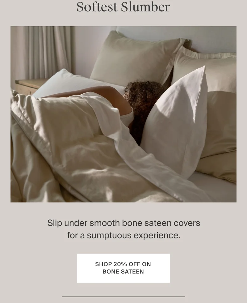 20% Off Bone Sateen