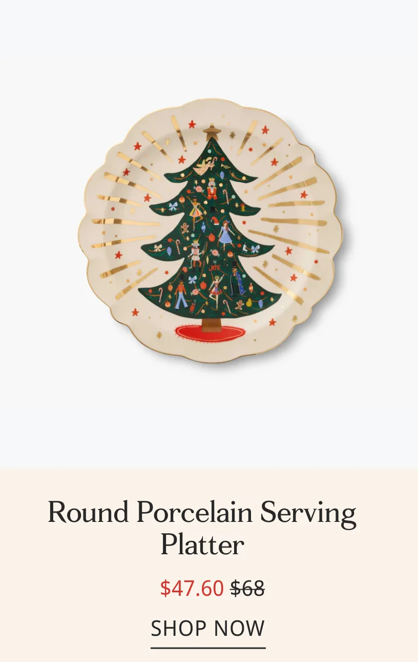 Round Porcelain Serving Platter