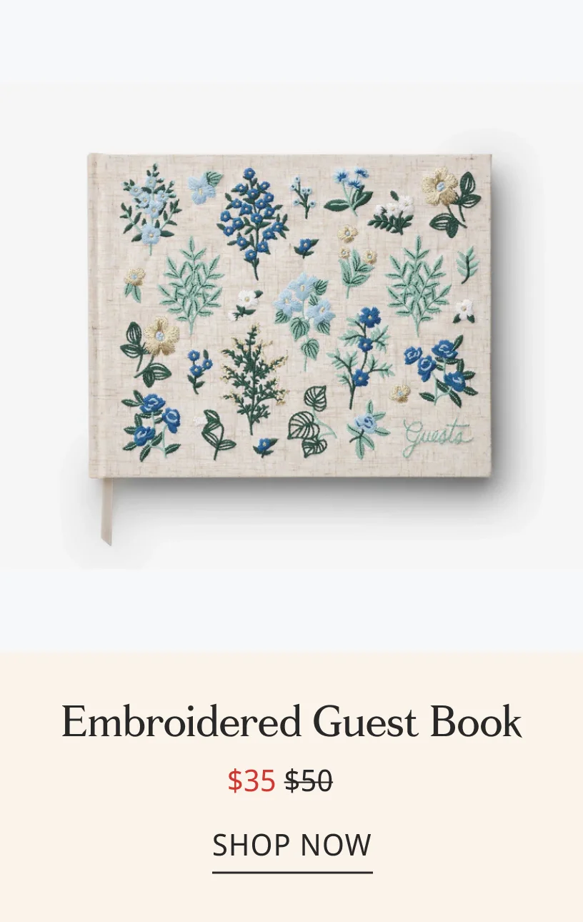 Embroidered Guest Book