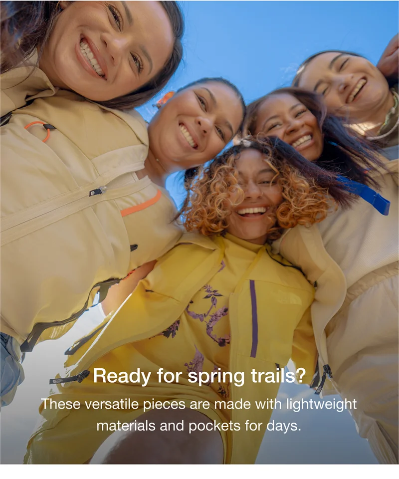 Ready for spring trails? These versatile pieces are made with lightweight materials and pockets for days.
