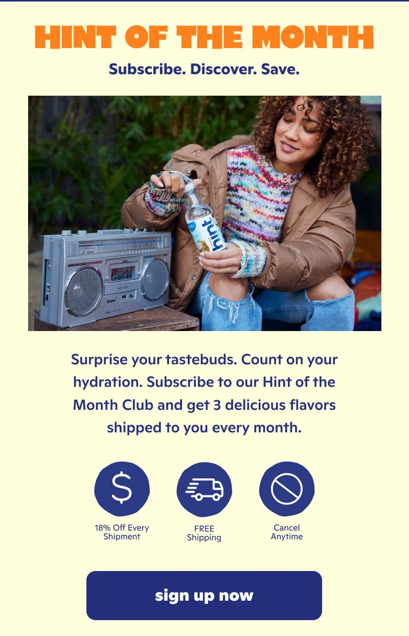 subscribe. discover. save.