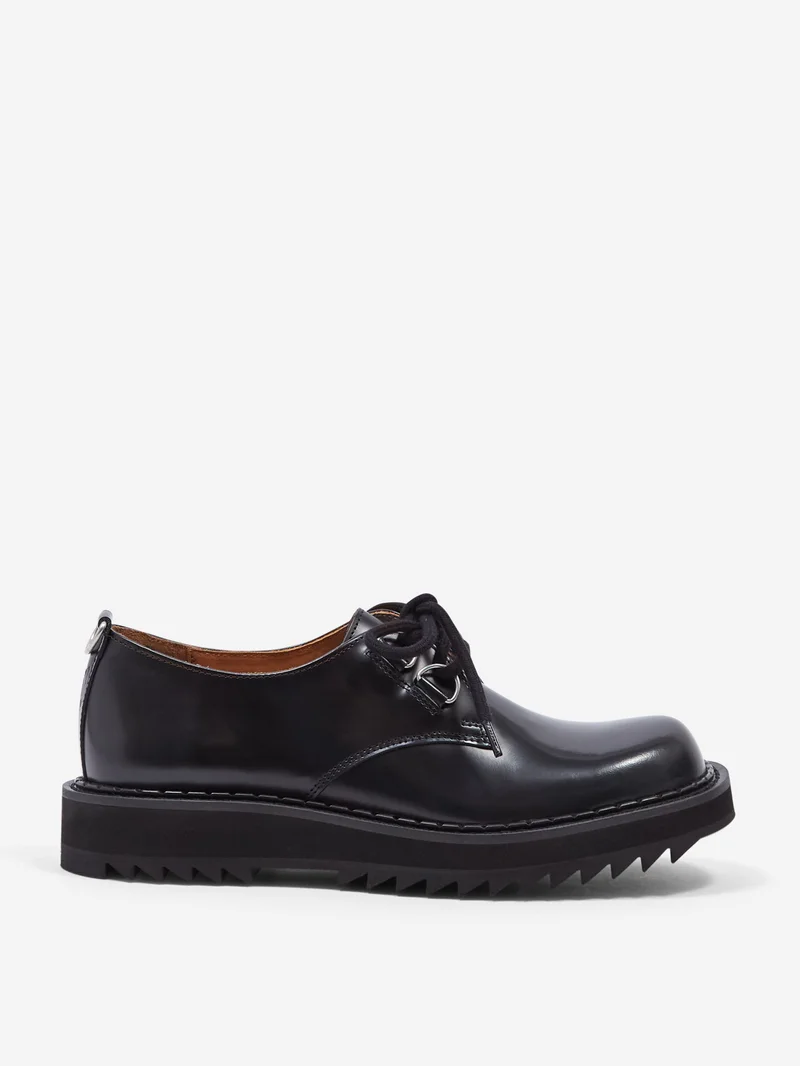 Image of George Cox Ripple Bump Toe Derby  - Black
