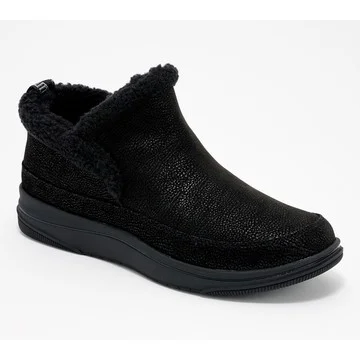 Clarks Cloudsteppers Faux Fur Slip-On Booties -Breeze Park