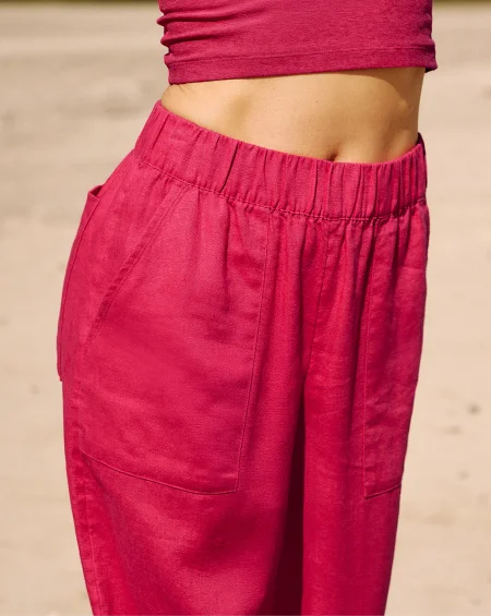 SoftWash Linen Easy Wide Leg Pant 29"