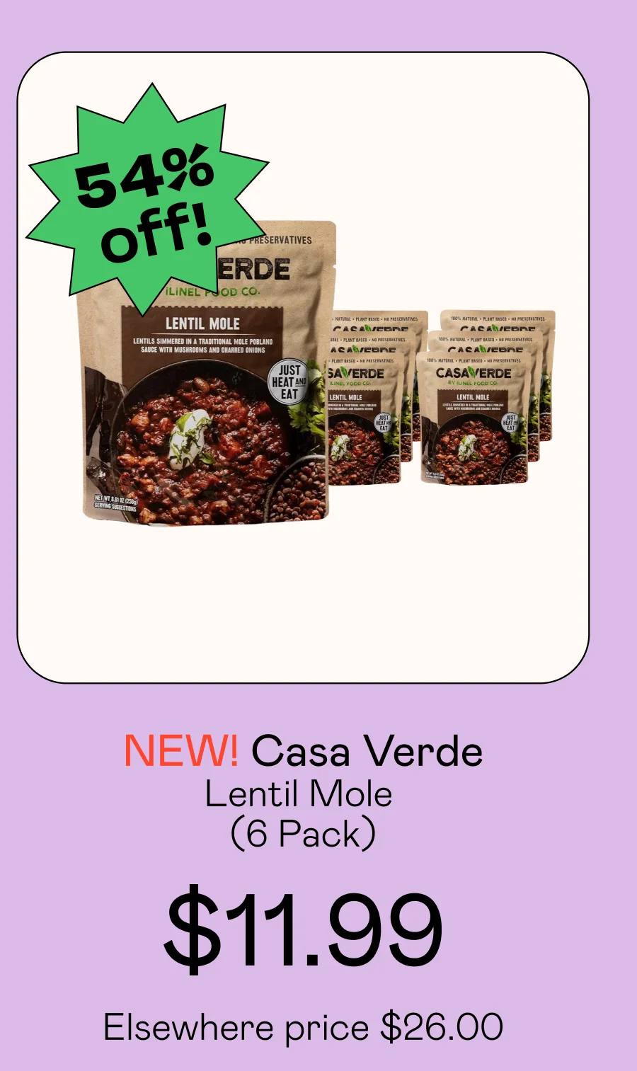 Lentil Mole (6 Pack)