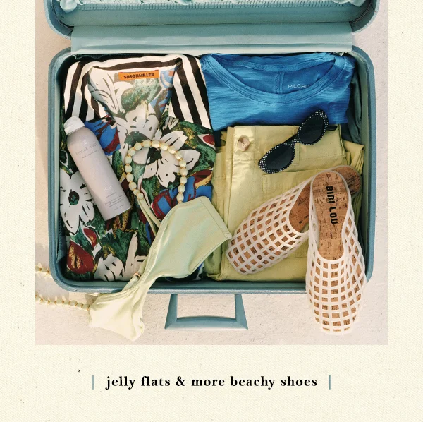 jelly flats and more beachy shoes