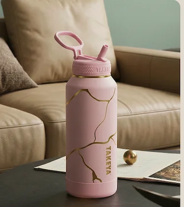 32oz Kintsugi Water Bottle with Straw Lid