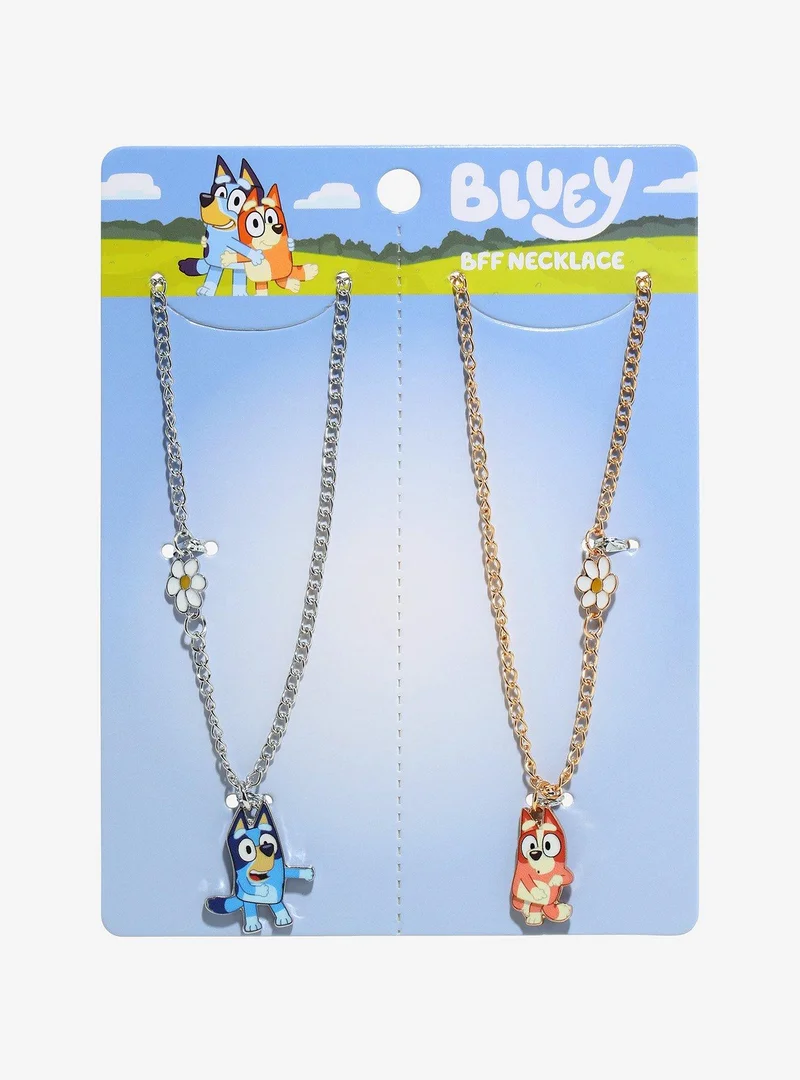 Bluey Dancing Bluey & Bingo Best Friend Necklace Set