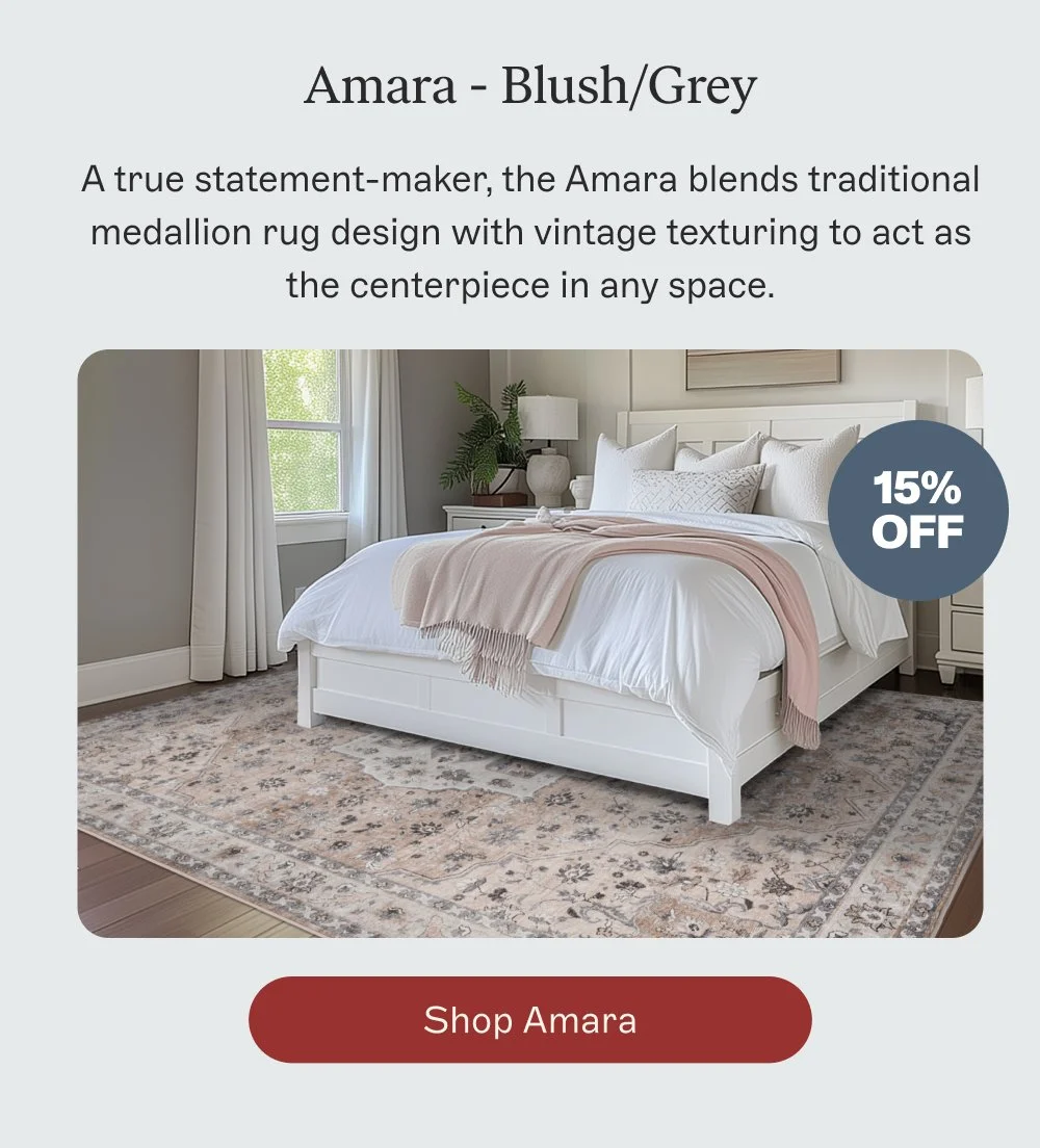 Amara - Blush/Grey A true statement-maker, the Amara blends traditional medallion rug design with...