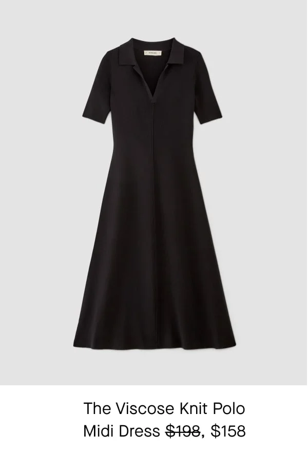 [image]The Viscose Knit Polo Midi Dress