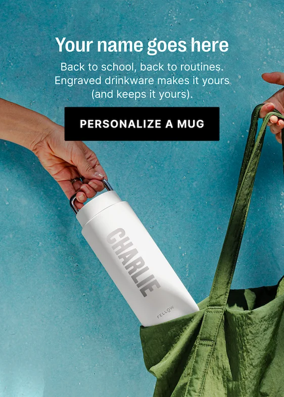 Your name goes here: Back to school, back to routines. Engraved drinkware makes it yours. Personalize a mug.