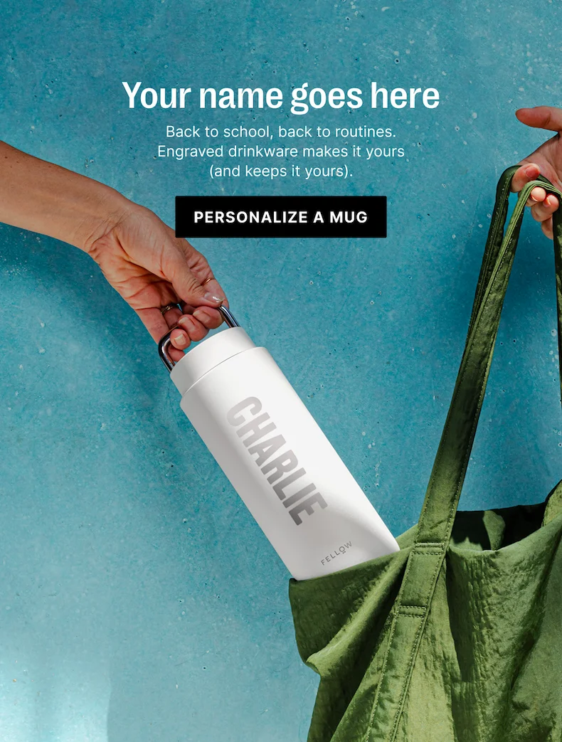 Your name goes here: Back to school, back to routines. Engraved drinkware makes it yours. Personalize a mug.