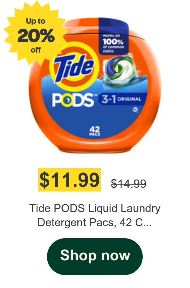Tide PODS Liquid Laundry Detergent Pacs, 42 C...