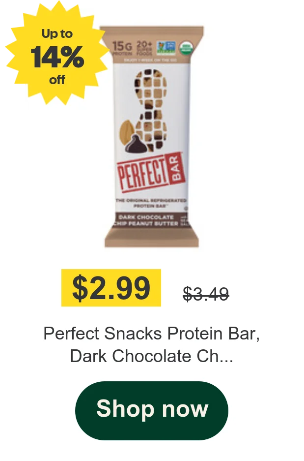 Perfect Snacks Protein Bar, Dark Chocolate Ch...
