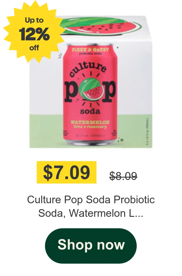 Culture Pop Soda Probiotic Soda, Watermelon L...
