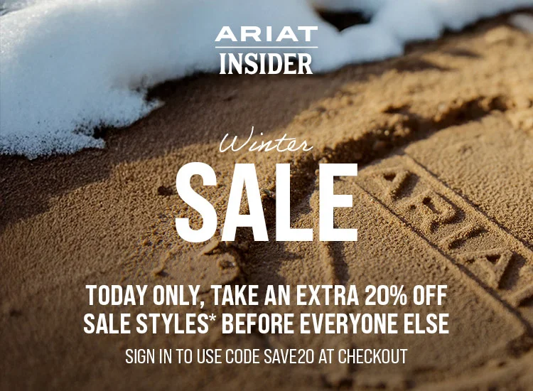 WINTER SALE Today Only, Take an extra 20% off sale styles* Join or sign in to use code discount code at checkout