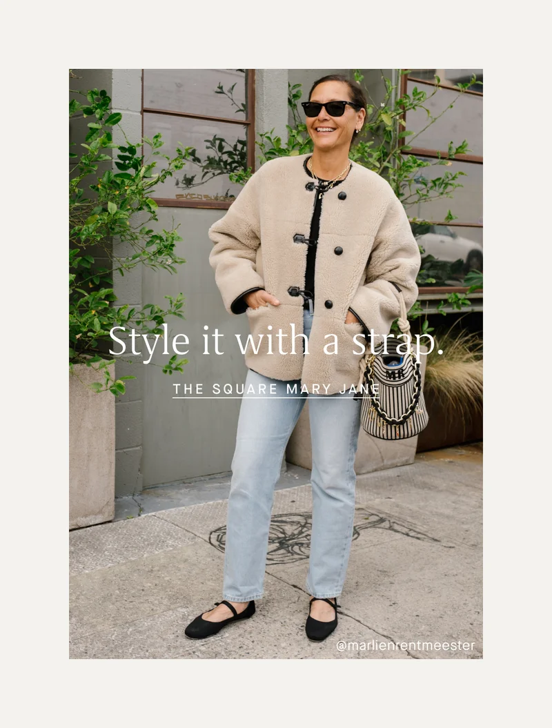 Style it with a strap. THE SQUARE MARY JANE @marlienrentmeester