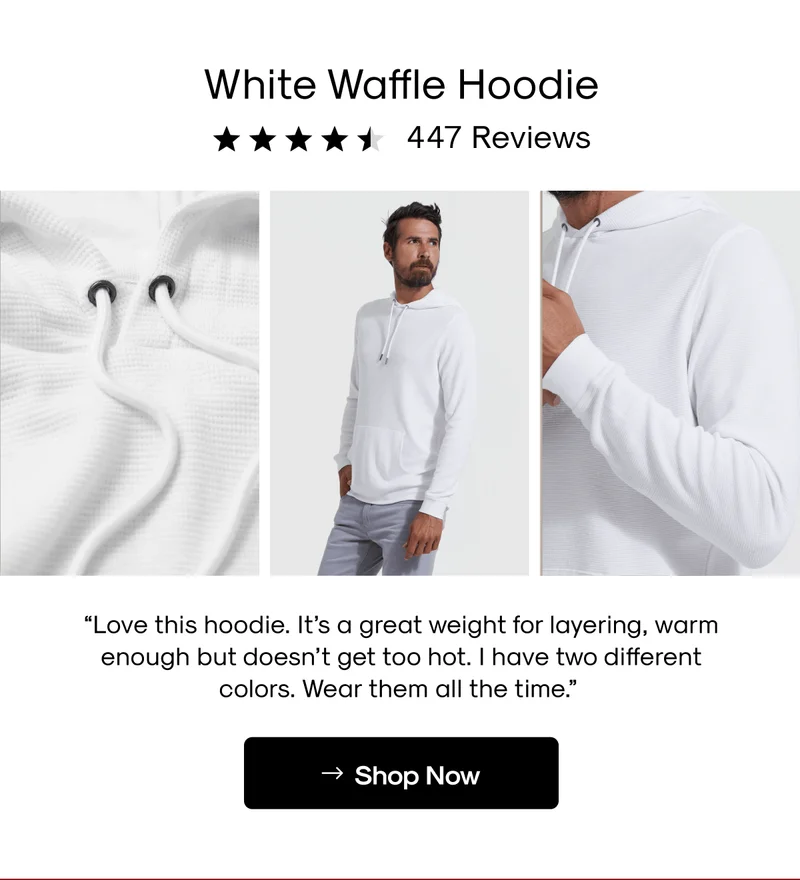 White Waffle Hoodie