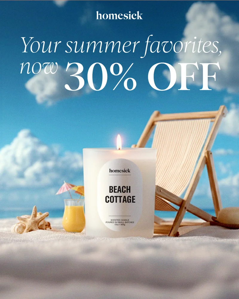 Homesick | Your summer favorites, now 30% OFF