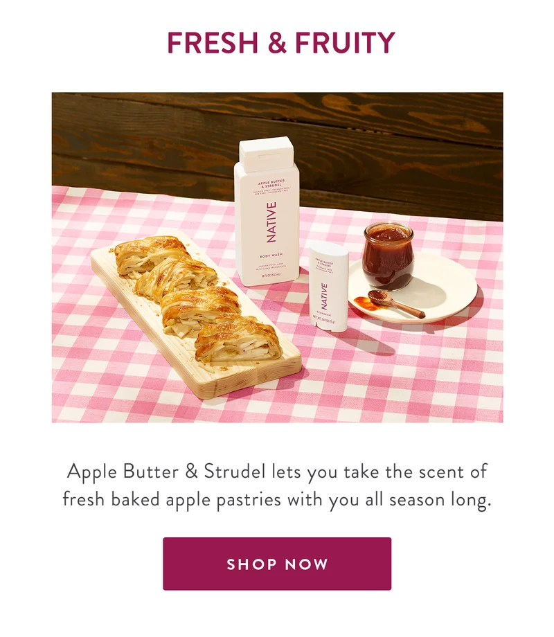 FRESH & FRUITY | Apple Butter & Strudel lets you take the scent of fresh baked apple pastries with you all season long. | SHOP NOW