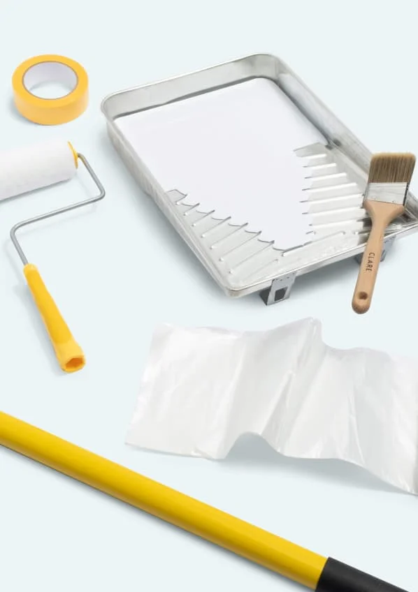 Flat lay of supplies
