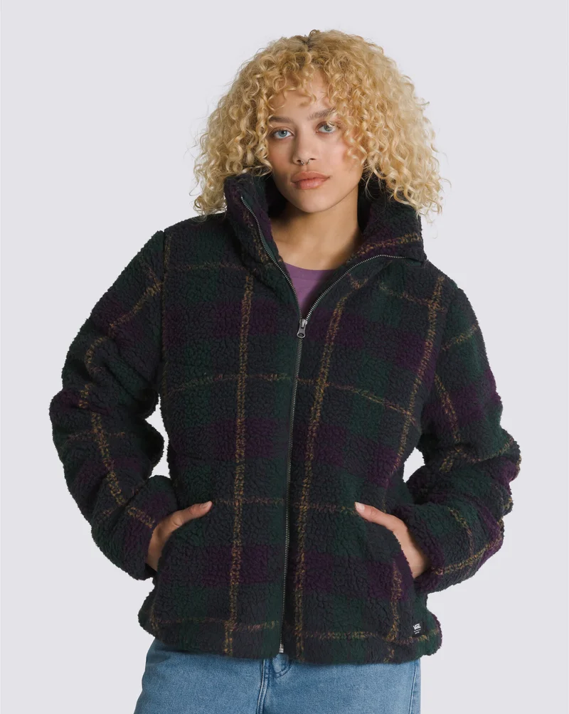 Foundry Plaid High Pile Puffer Jacket
