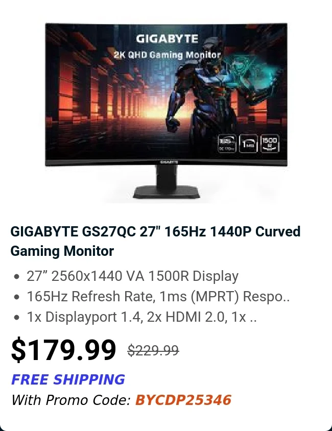 GIGABYTE GS27QC 27