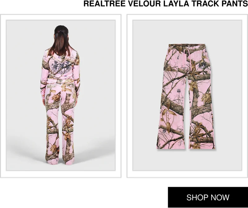 REALTREE VELOUR LAYLA TRACK PANTS | SHOP NOW
