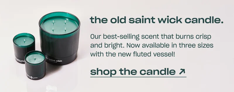 Our best-selling scent that burns crisp and bright. Now available in three sizes with the new fluted vessel! [shop the candle]